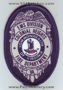 Colonial Heights Fire Department EMS Division (Virginia)
Thanks to Dave Slade for this scan.
Keywords: va.