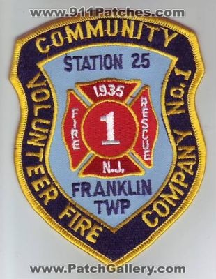 Community Volunteer Fire Company Number 1 Station 25 (New Jersey)
Thanks to Dave Slade for this scan.
Keywords: no. rescue n.j. franklin twp township