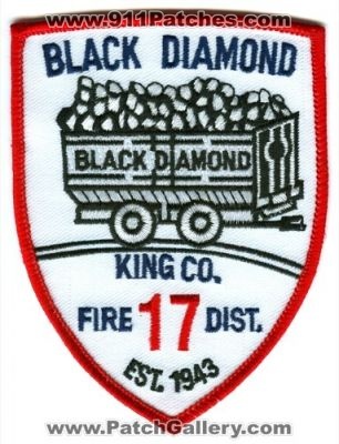 Black Diamond Fire Department King County Fire District 17 (Washington)
Scan By: PatchGallery.com
Keywords: dept. co. dist. number no. #17