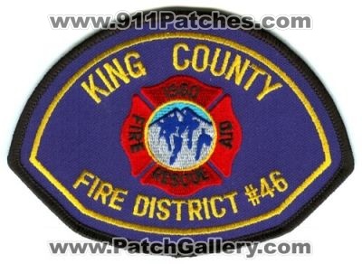 King County Fire District 46 (Washington)
Scan By: PatchGallery.com
Keywords: co. dist. number no. #46 department dept. rescue aid