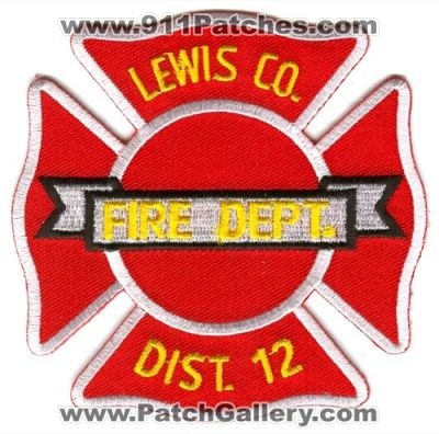 Lewis County Fire District 12 (Washington)
Scan By: PatchGallery.com
Keywords: co. dist. number no. #12 department dept.
