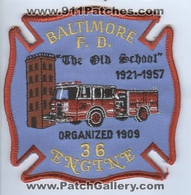 Baltimore City Fire Engine 36 (Maryland)
Thanks to Brent Kimberland for this scan.
Keywords: f.d. fd department