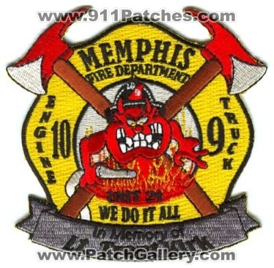 Memphis Fire Department Engine 10 Truck 9 Unit 21 In Memory of Lt Trent Kirk (Tennessee)
Scan By: PatchGallery.com
Keywords: dept. mfd company station lt. lieutenant