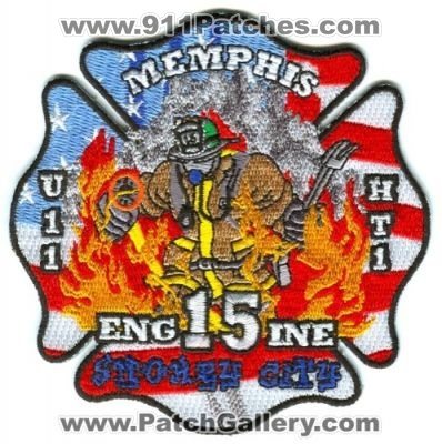 Memphis Fire Department Engine 15 Unit 11 Hose Tender 1 Patch (Tennessee)
Scan By: PatchGallery.com
Keywords: dept. mfd company co. station u11 ht1 smokey city