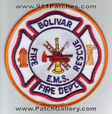 Bolivar Fire Department (New York)
Thanks to Dave Slade for this scan.
Keywords: dept. e.m.s. rescue
