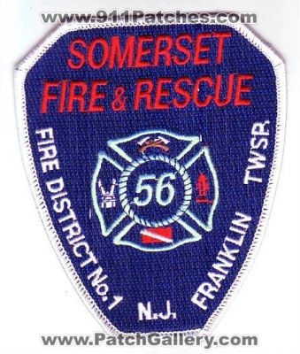 Somerset Fire And Rescue District Number 1 (New Jersey)
Thanks to Dave Slade for this scan.
Keywords: & no. n.j. franklin twsp. township 56