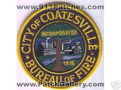 Coatesville Bureau of Fire (Pennsylvania)
Thanks to Brent Kimberland for this scan.
Keywords: city of