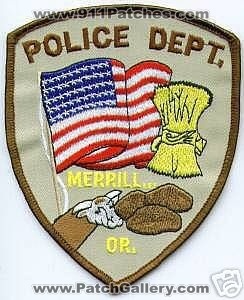 Merrill Police Department (Oregon)
Thanks to apdsgt for this scan.
Keywords: dept. or.
