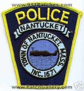 Nantucket Police (Massachusetts)
Thanks to apdsgt for this scan.
Keywords: town of mass.