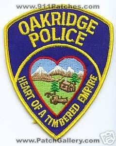 Oakridge Police (Oregon)
Thanks to apdsgt for this scan.
