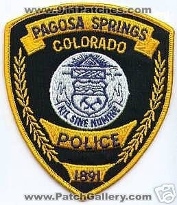 Pagosa Springs Police (Colorado)
Thanks to apdsgt for this scan.
