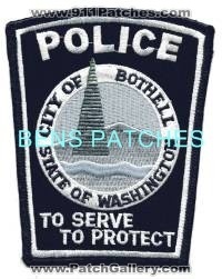 Bothell Police (Washington)
Thanks to BensPatchCollection.com for this scan.
Keywords: city of