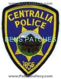 Centralia Police (Washington)
Thanks to BensPatchCollection.com for this scan.
