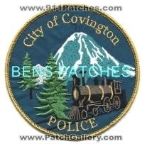 Covington Police (Washington)
Thanks to BensPatchCollection.com for this scan.
Keywords: city of