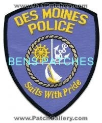 Des Moines Police (Washington)
Thanks to BensPatchCollection.com for this scan.
