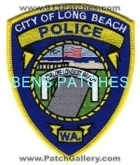 Long Beach Police (Washington)
Thanks to BensPatchCollection.com for this scan.
Keywords: city of wa.