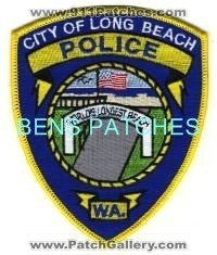 Long Beach Police (Washington)
Thanks to BensPatchCollection.com for this scan.
Keywords: city of wa.