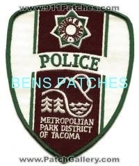 Metropolitan Park District of Tacoma Police (Washington)
Thanks to BensPatchCollection.com for this scan.
