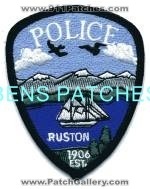 Ruston Police (Washington)
Thanks to BensPatchCollection.com for this scan.
