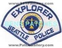Seattle Police Explorer Post 943 (Washington)
Thanks to BensPatchCollection.com for this scan.
Keywords: law enforcement