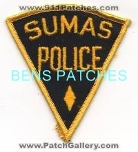 Sumas Police (Washington)
Thanks to BensPatchCollection.com for this scan.
