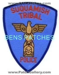 Suquamish Tribal Police (Washington)
Thanks to BensPatchCollection.com for this scan.
