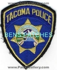 Tacoma Police (Washington)
Thanks to BensPatchCollection.com for this scan.

