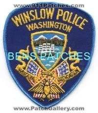 Winslow Police (Washington)
Thanks to BensPatchCollection.com for this scan.
