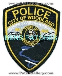 Woodland Police (Washington)
Thanks to BensPatchCollection.com for this scan.
Keywords: city of