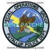 Filename=Puyallup_Police_Dept_Special_Operations_Group_Patch_Washington_Patches_WAP.jpg
Filesize=17KiB
Dimensions=200x197
Date added=Mar 02, 2010 Puyallup_Police_Dept_Special_Operations_Group_Patch_Washington_Patches_WAP.jpg