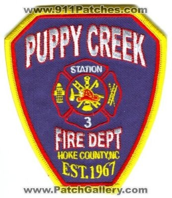 Puppy Creek Fire Department Station 3 (North Carolina)
Scan By: PatchGallery.com
Keywords: dept. hoke county nc