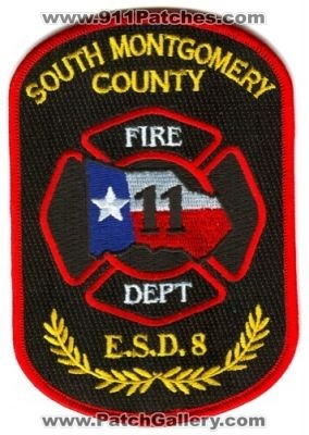 South Montgomery County Fire Department Emergency Service District 8 Patch (Texas)
Scan By: PatchGallery.com
Keywords: dept e.s.d. esd 11