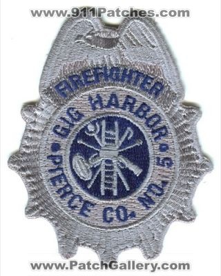 Gig Harbor Pierce County Fire District 5 FireFighter Patch (Washington)
Scan By: PatchGallery.com
Keywords: co. dist. number no. #5 department dept.