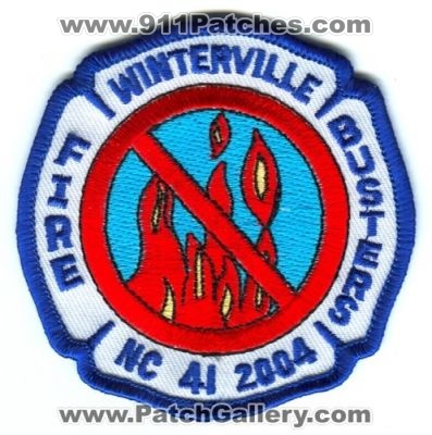 Winterville Fire Busters Patch (North Carolina)
Scan By: PatchGallery.com
Keywords: department dept. nc 41 2004