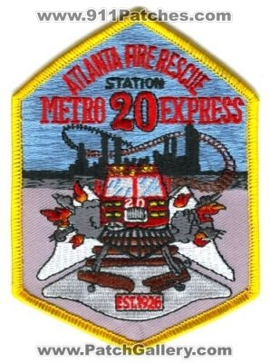 Atlanta Fire Company 20 Patch (Georgia)
[b]Scan From: Our Collection[/b]
Keywords: rescue station