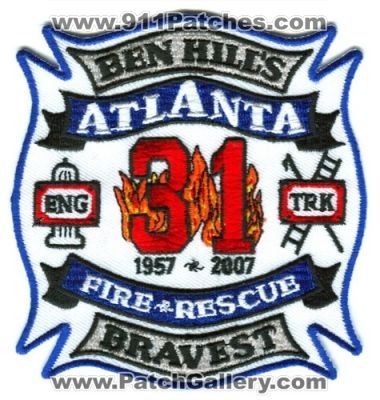 Atlanta Fire Company 31 Patch (Georgia)
[b]Scan From: Our Collection[/b]
Keywords: rescue engine trk truck