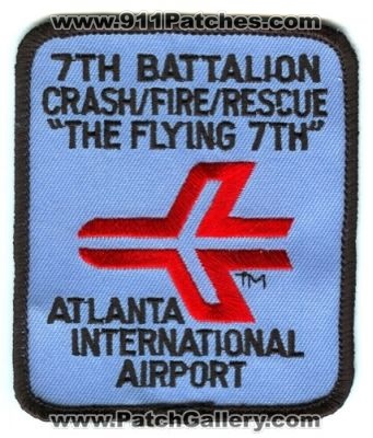 Atlanta International Airport 7th Battalion Crash Fire Rescue Patch (Georgia)
[b]Scan From: Our Collection[/b]
Keywords: cfr arff