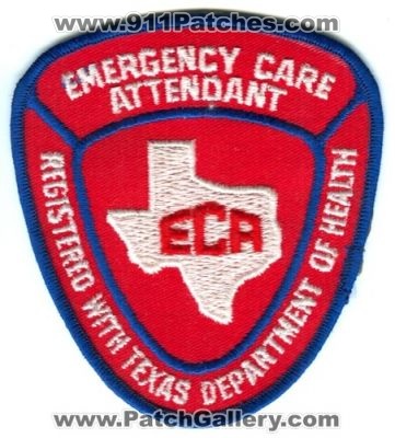 Texas State Emergency Care Attendant Patch (Texas)
[b]Scan From: Our Collection[/b]
Keywords: eca ems registered with department of health