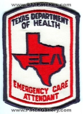 Texas State Emergency Care Attendant Patch (Texas)
[b]Scan From: Our Collection[/b]
Keywords: eca ems department of health