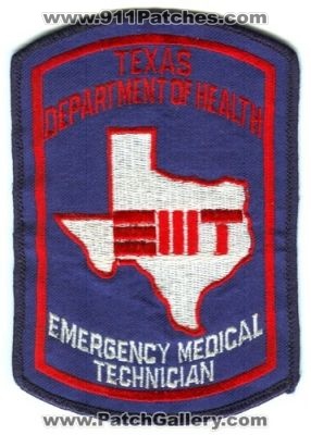 Texas State Emergency Medical Technician Patch (Texas)
[b]Scan From: Our Collection[/b]
Keywords: ems emt department of health