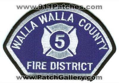 Walla Walla County Fire District 5 (Washington)
Scan By: PatchGallery.com
Keywords: co. dist. number no. #5 department dept.