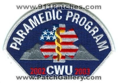 Central Washington University Paramedic Program 2002 2003 (Washington)
Scan By: PatchGallery.com
Keywords: ems cwu