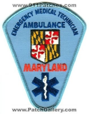 Maryland State Emergency Medical Technician Ambulance Patch (Maryland)
[b]Scan From: Our Collection[/b]
Keywords: emt ems