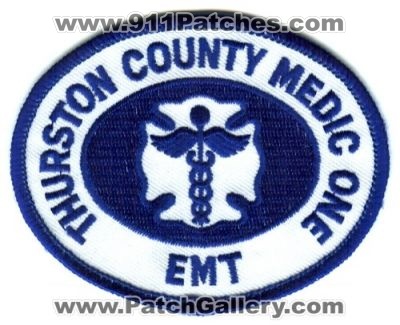 Thurston County Medic One Emergency Medical Technician EMT Patch (Washington)
Scan By: PatchGallery.com
Keywords: co. 1 e.m.t. ems