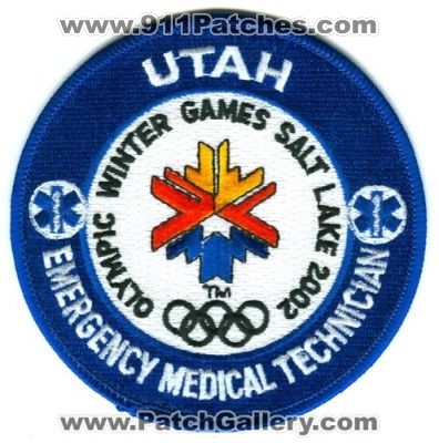 Utah Olympic Winter Games Salt Lake 2002 Emergency Medical Technician EMT Patch (Utah)
Scan By: PatchGallery.com
Keywords: ems olympics