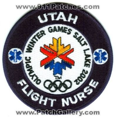 Utah Olympic Winter Games Salt Lake 2002 Flight Nurse Patch (Utah)
Scan By: PatchGallery.com
Keywords: ems olympics