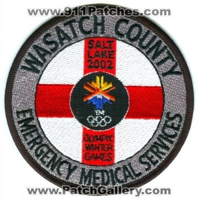 Wasatch County Emergency Medical Services Salt Lake 2002 Winter Olympics Patch (Utah)
Scan By: PatchGallery.com
Keywords: co. ems games