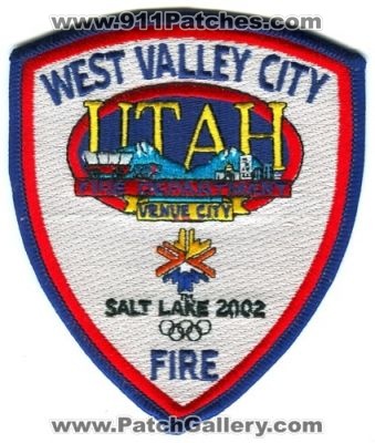 West Valley City Fire Fire Department Salt Lake 2002 Winter Olympics Patch (Utah)
Scan By: PatchGallery.com
Keywords: dept. games venue city