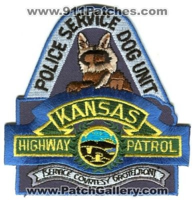 Kansas Highway Patrol Police Service Dog Unit (Kansas)
Scan By: PatchGallery.com
Keywords: k-9 k9