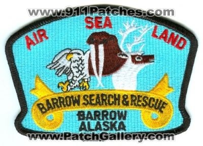 Barrow Search And Rescue Patch (Alaska)
Scan By: PatchGallery.com
Keywords: sar & air sea land